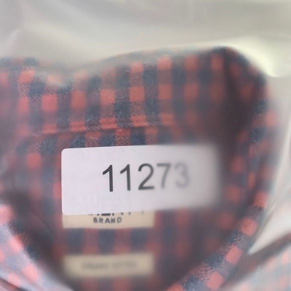 Faherty Flannel Shirt Men Medium Stretch Seaview Check Button Up Long Sleeve - Picture 10 of 10